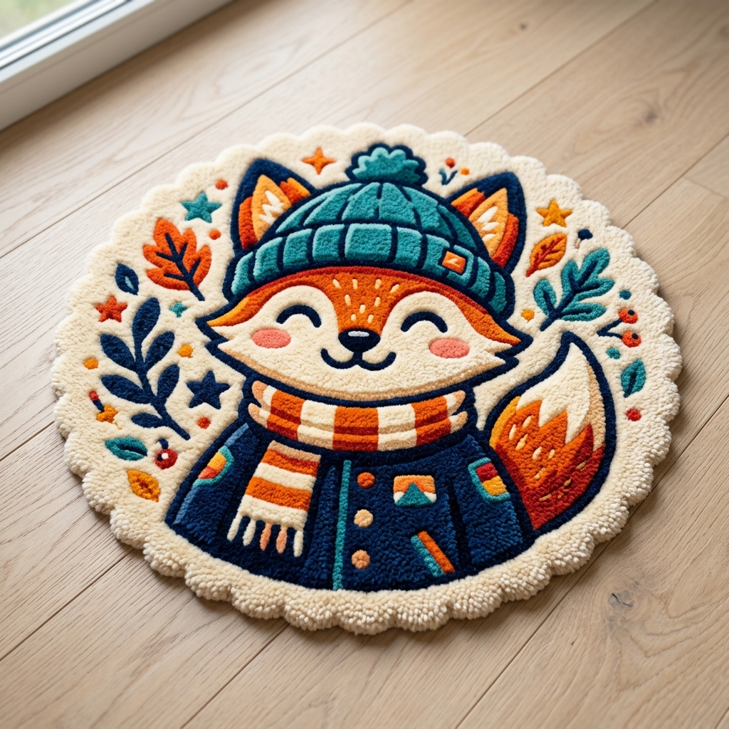 Custom cartoon rug process